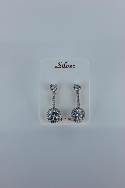Royal line Cubic Zirconia with silver post
