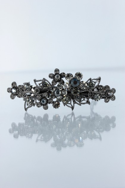 Small smoggy flower prom barrette jewelry 