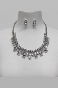 Stinger crystal party necklace set