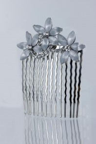 Acrylic flower wedding side comb