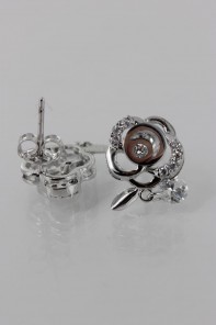 Rose cubic earring 