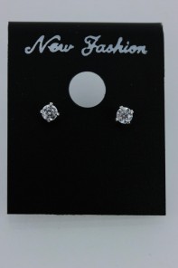 3MM AAA Quality 1 point up CZ Earring 