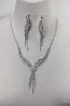 Wing rhinestone necklace set