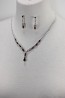 Simple rhinestone necklace set