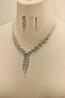 Twisted drop rhinestone necklace set