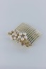 Flower pearl side hair comb